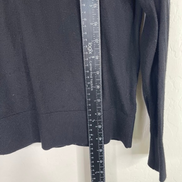 Quince Lightweight Cotton Cashmere Blend Crew Neck Sweater Top Black Size Large - Picture 7 of 11